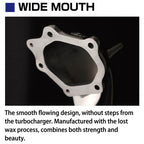 Tomei Expreme Big Mouth Downpipe, 2008-2015 EVO X - Angle 5