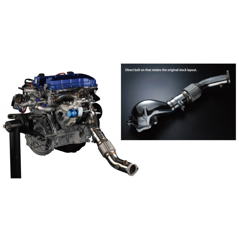 Tomei Expreme Big Mouth Downpipe, 2008-2015 EVO X - Angle 6