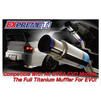 Tomei Expreme Ti Full Titanium Cat-Back Exhaust System, 2003-2006 EVO 8 & 9 (w/ JDM Rear Bumper) - Angle 2