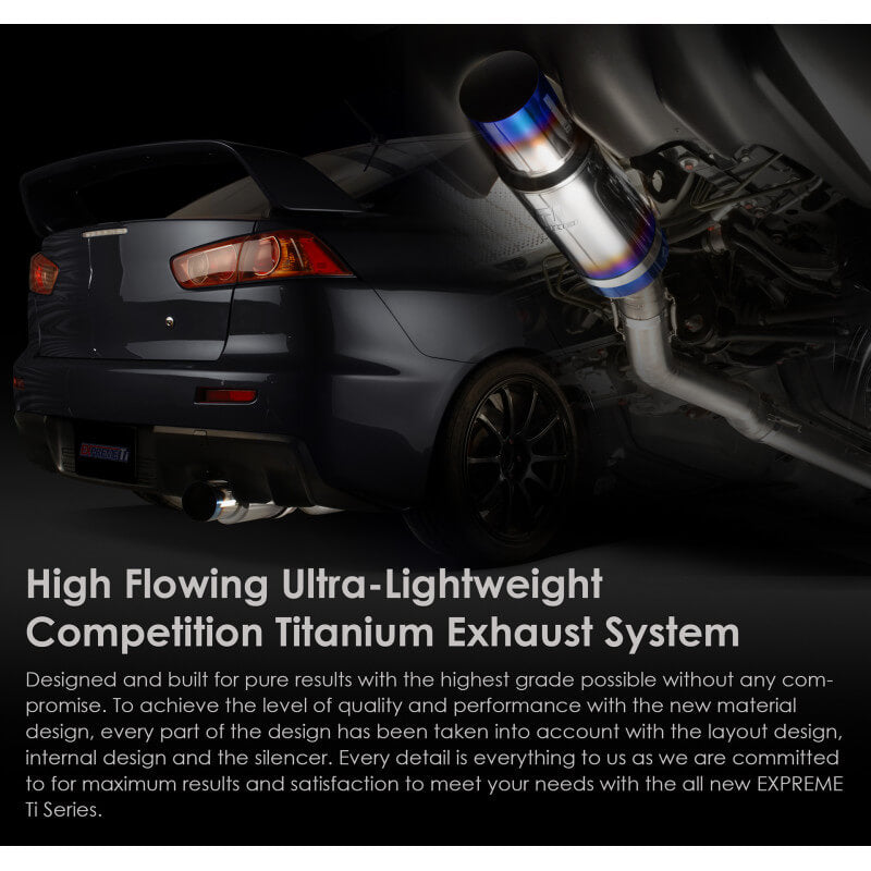 Tomei Expreme Ti Full Titanium Cat-Back Exhaust System, 2008-2015 EVO X - Angle 2