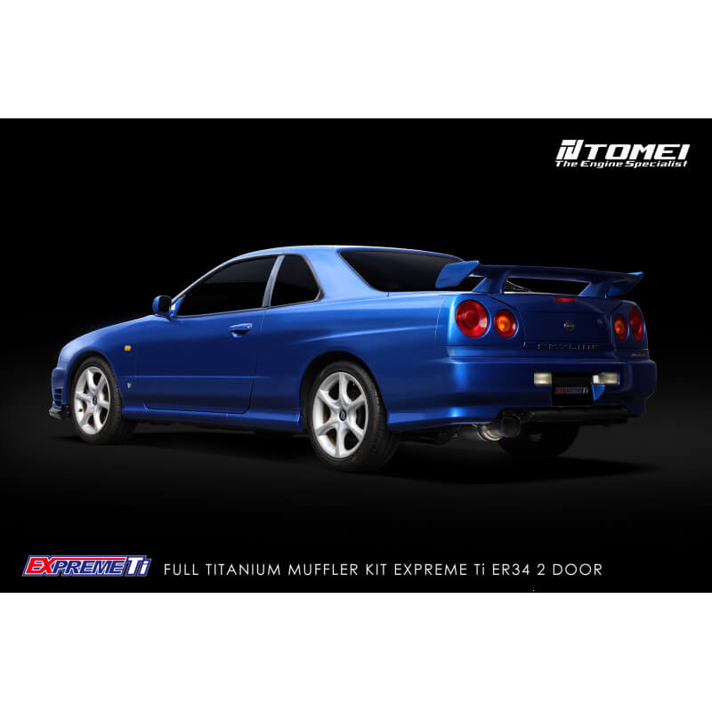Tomei Expreme Ti Full Titanium Cat-Back Exhaust System, Skyline ER34 2-Door - Angle 4