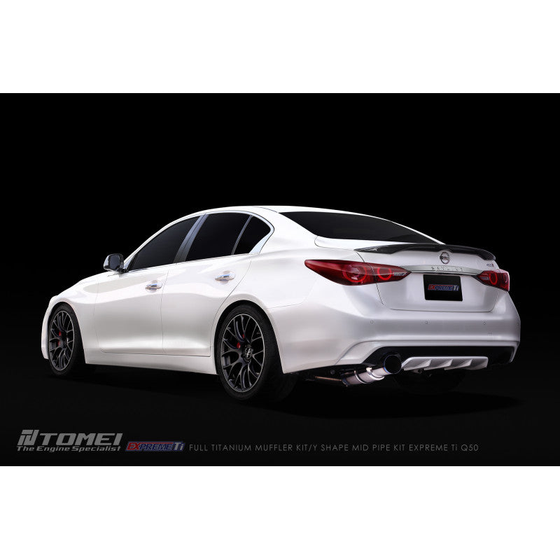 Tomei Expreme Ti Full Titanium Cat-Back Exhaust System, Infiniti Q50 - Angle 2