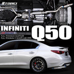 Tomei Expreme Ti Full Titanium Cat-Back Exhaust System, Infiniti Q50 - Angle 3