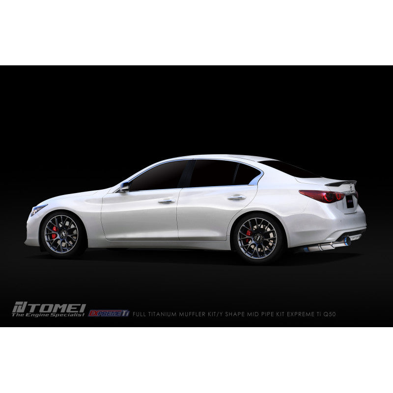 Tomei Expreme Ti Full Titanium Cat-Back Exhaust System, Infiniti Q50 - Angle 4