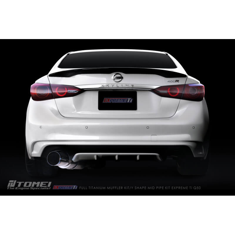 Tomei Expreme Ti Full Titanium Cat-Back Exhaust System, Infiniti Q50 - Angle 5