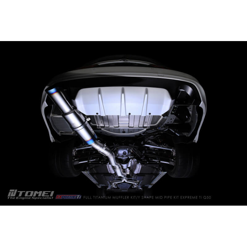 Tomei Expreme Ti Full Titanium Cat-Back Exhaust System, Infiniti Q50 - Angle 6