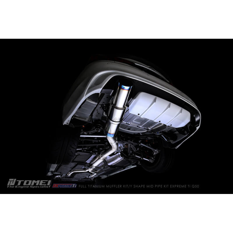 Tomei Expreme Ti Full Titanium Cat-Back Exhaust System, Infiniti Q50 - Angle 7