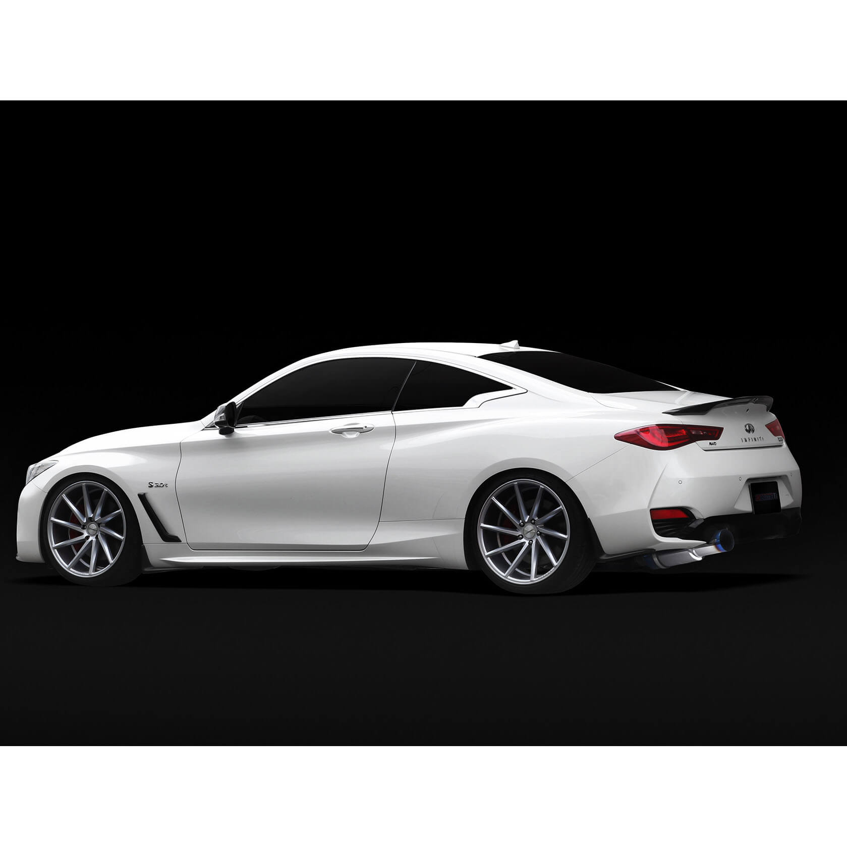 Tomei Expreme Ti Full Titanium Cat-Back Exhaust System, Infiniti Q60 - Angle 2