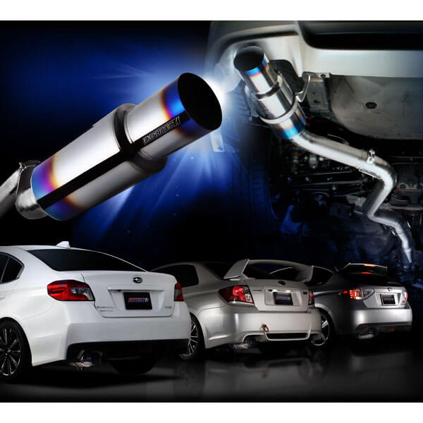 Tomei Expreme Ti Full Titanium Cat-Back Exhaust System, JDM 2008-2014 STi (Hatch) - Angle 2