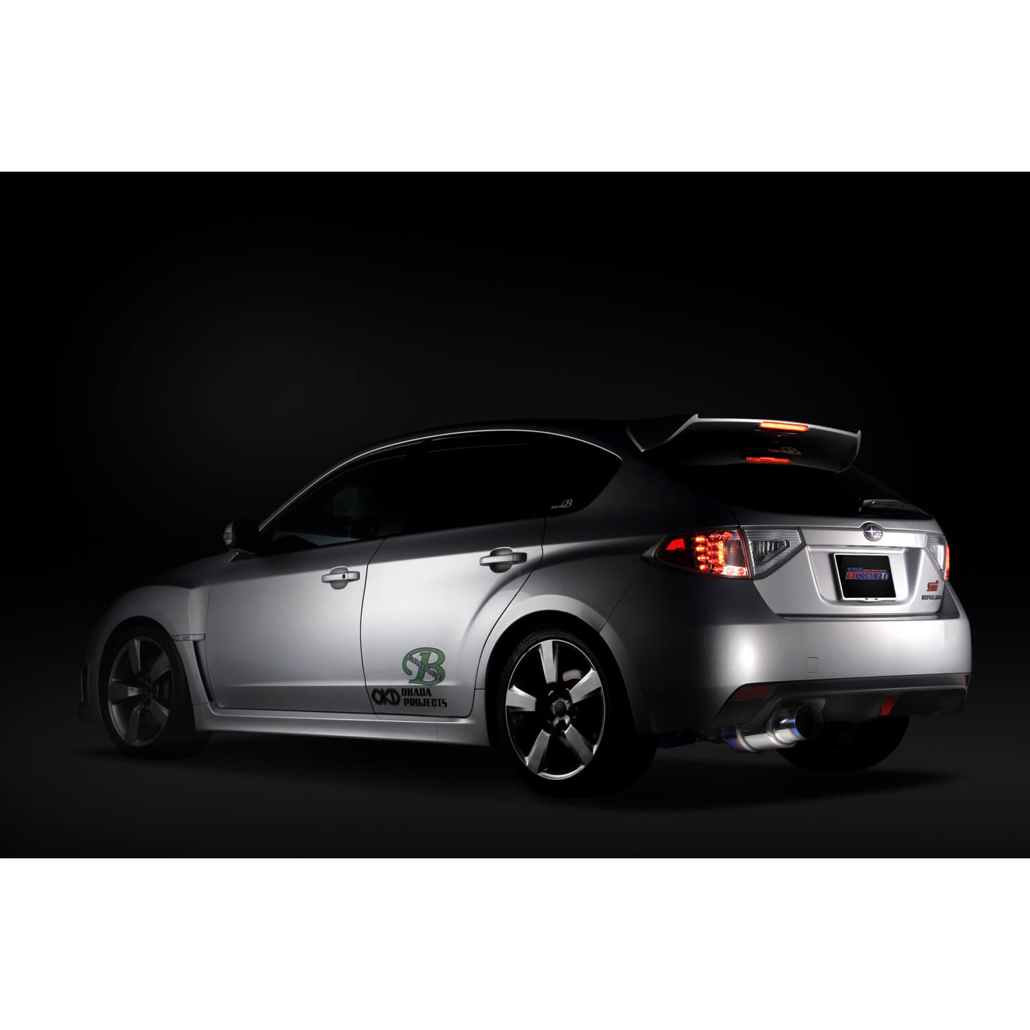 Tomei Expreme Ti Full Titanium Cat-Back Exhaust System, 2008-2014 STi & 2011-2014 WRX (Hatch) - Angle 2