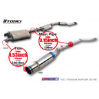 Tomei Expreme Ti Full Titanium Cat-Back Exhaust System, CHACER/MARK2 JZX100 - Angle 6