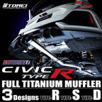 Tomei Expreme Ti Full Titanium Cat-Back Exhaust System (Type-D), 2017-2021 Civic Type R - Angle 2