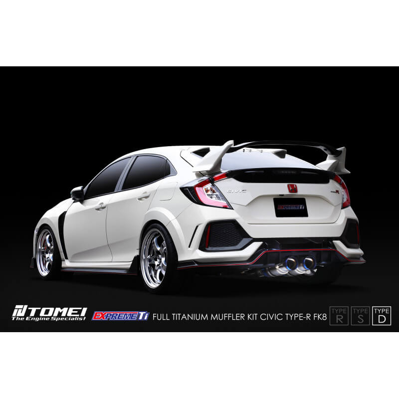 Tomei Expreme Ti Full Titanium Cat-Back Exhaust System (Type-D), 2017-2021 Civic Type R - Angle 4
