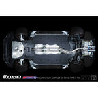 Tomei Expreme Ti Full Titanium Cat-Back Exhaust System (Type-D), 2017-2021 Civic Type R - Angle 5