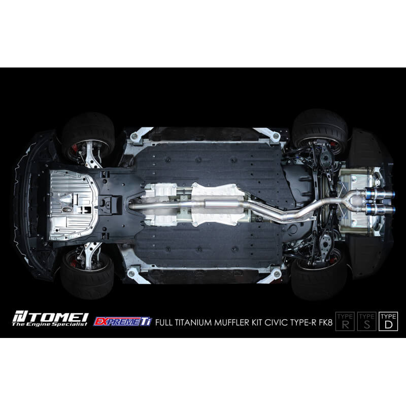 Tomei Expreme Ti Full Titanium Cat-Back Exhaust System (Type-D), 2017-2021 Civic Type R - Angle 5