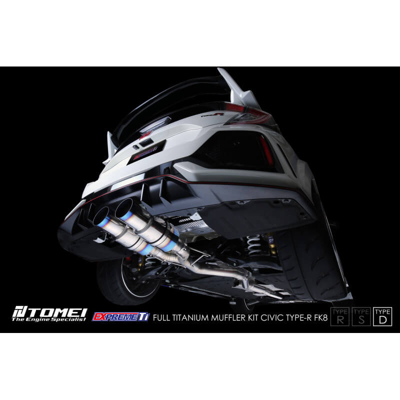 Tomei Expreme Ti Full Titanium Cat-Back Exhaust System (Type-D), 2017-2021 Civic Type R - Angle 6