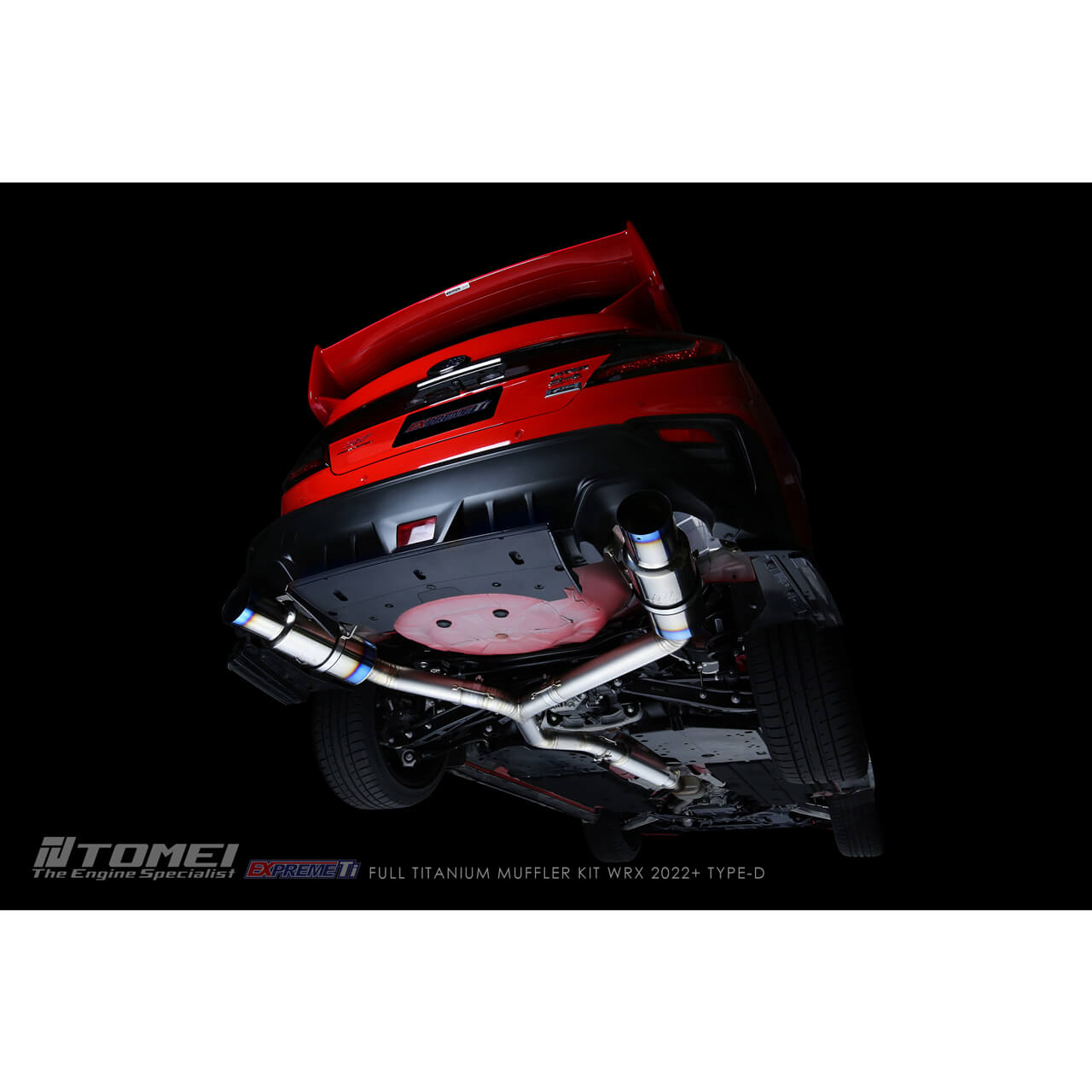 Tomei Expreme Ti Full Titanium Cat-Back Exhaust System (Type-D), 2022-2026 WRX - Angle 3