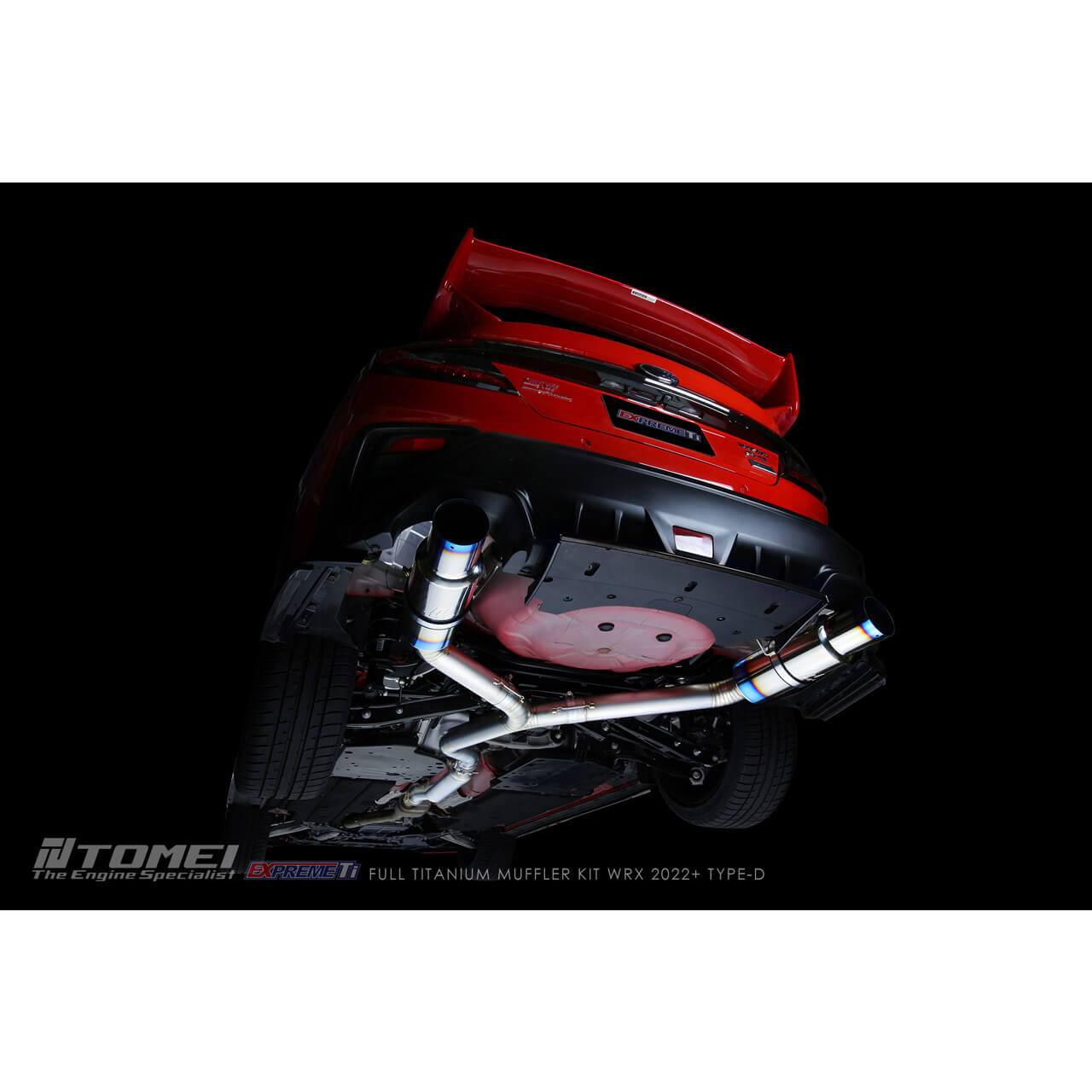 Tomei Expreme Ti Full Titanium Cat-Back Exhaust System (Type-D), 2022-2026 WRX - Angle 4