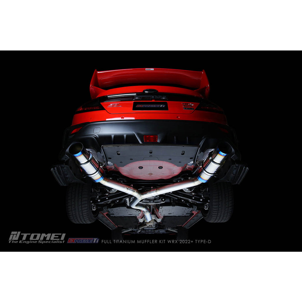 Tomei Expreme Ti Full Titanium Cat-Back Exhaust System (Type-D), 2022-2026 WRX - Angle 5