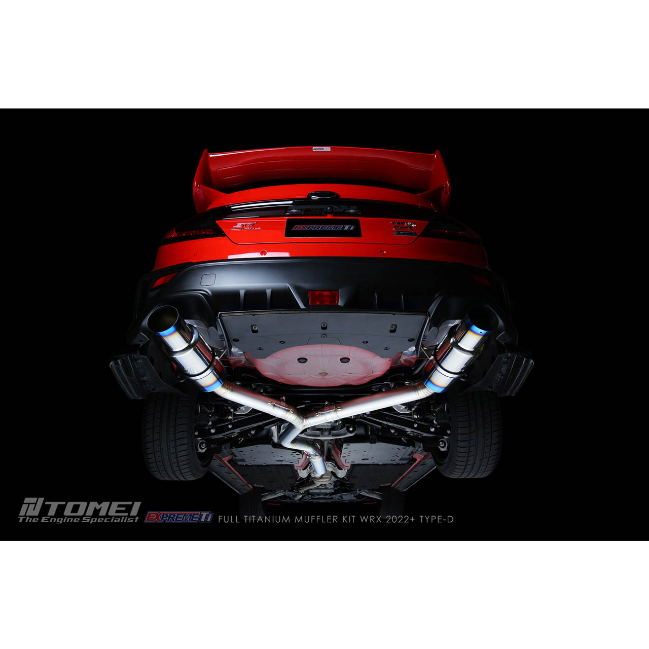 Tomei Expreme Ti Full Titanium Cat-Back Exhaust System (Type-D), 2022-2026 WRX - Angle 5