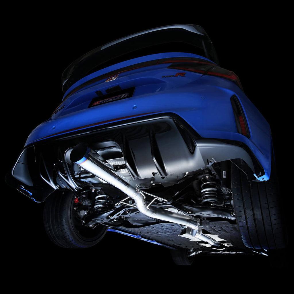 Tomei Expreme Ti Full Titanium Cat-Back Exhaust System (Type-R Single Exit), 2023-2025 Civic Type R - Angle 2