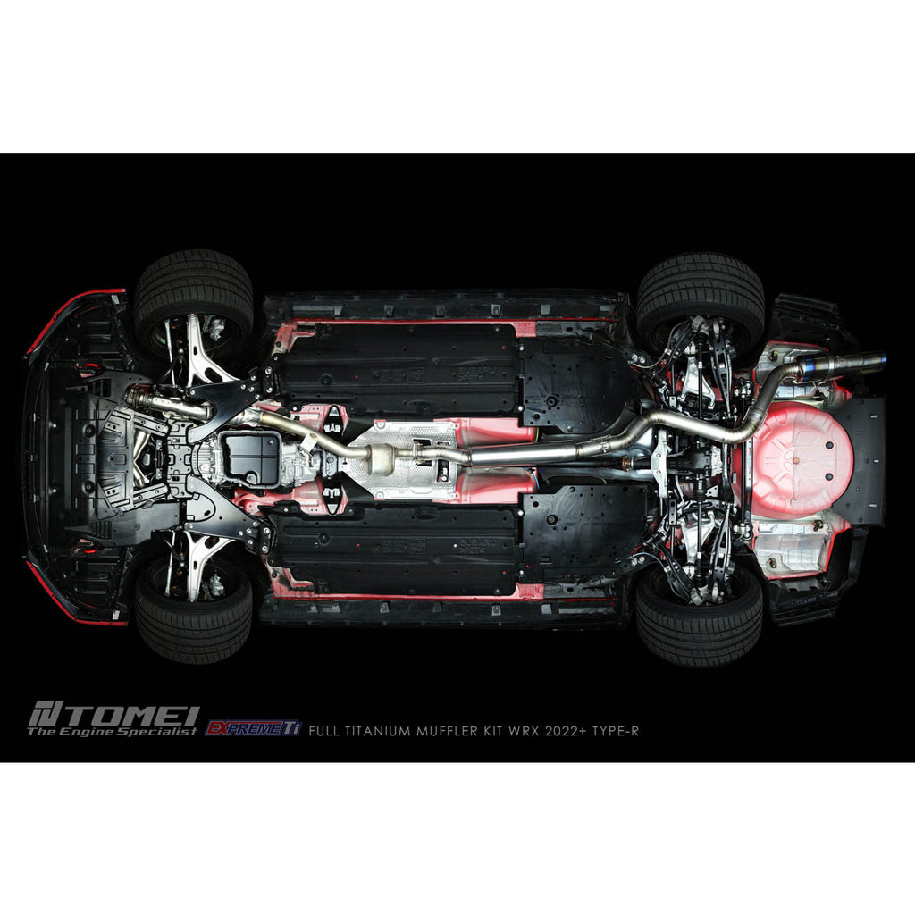 Tomei Expreme Ti Full Titanium Cat-Back Exhaust System (Type-R Single Exit), 2022-2026 WRX - Angle 5