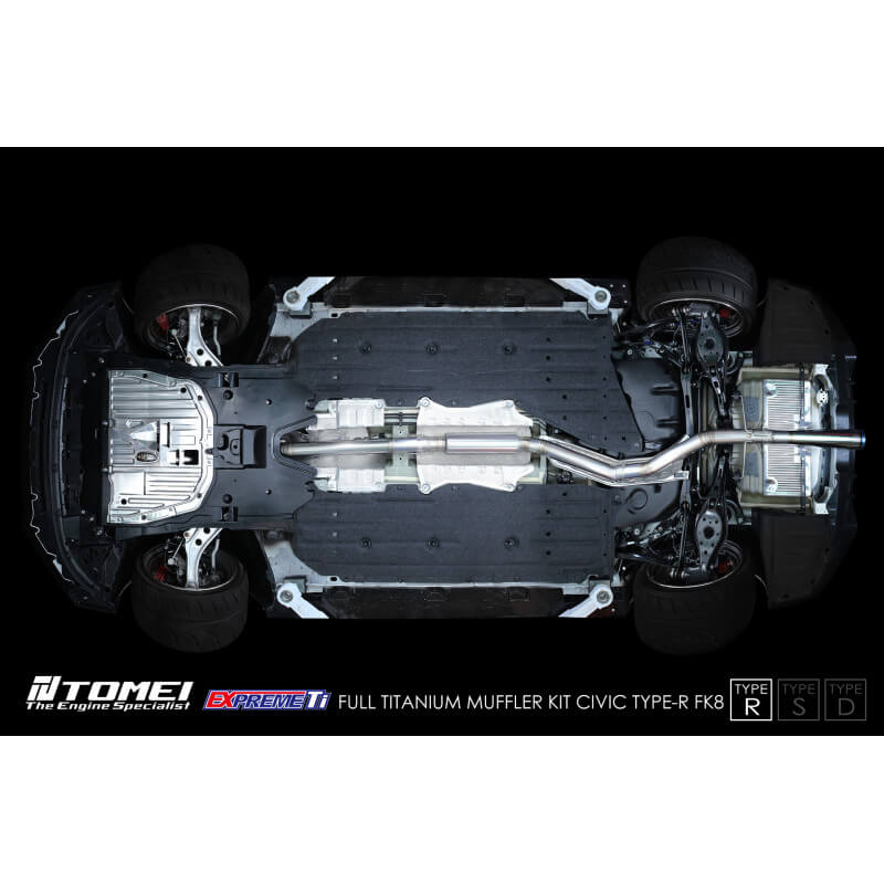 Tomei Expreme Ti Full Titanium Cat-Back Exhaust System (Type-R), 2017-2021 Civic Type R - Angle 6