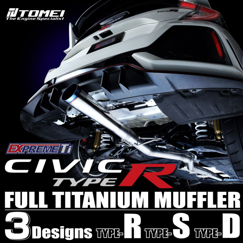 Tomei Expreme Ti Full Titanium Cat-Back Exhaust System (Type-S), 2017-2021 Civic Type R - Angle 2