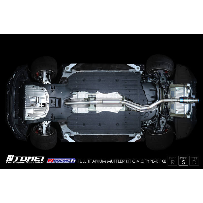 Tomei Expreme Ti Full Titanium Cat-Back Exhaust System (Type-S), 2017-2021 Civic Type R - Angle 5