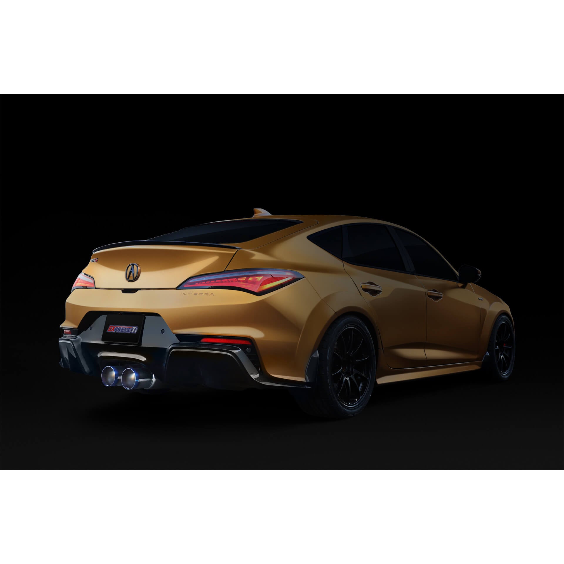 Tomei Expreme Ti Full Titanium Cat-Back Exhaust (Type-D, Dual Ti Tips), 2024-2025 Integra Type S DE5 - Angle 3