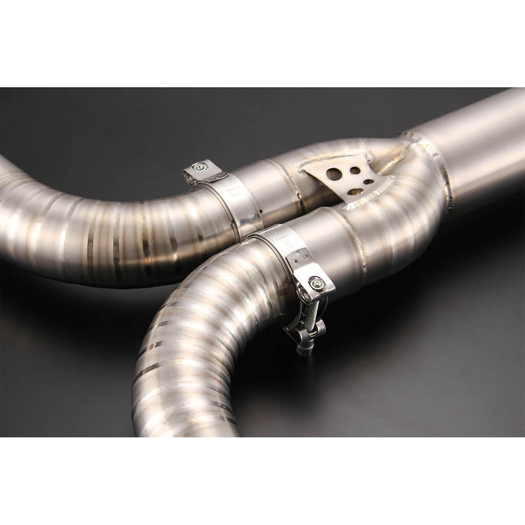 Tomei Expreme Ti Full Titanium Mid Y-Pipe, 2003-2009 350Z & 2009-2015 370Z - Angle 3