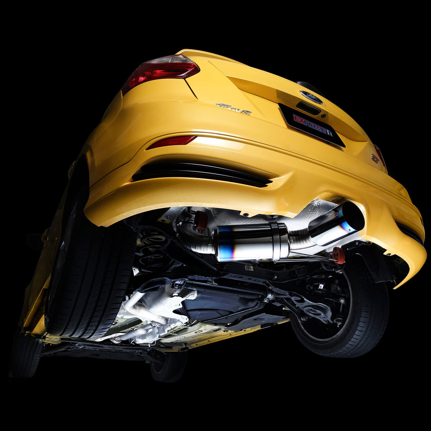 Tomei Expreme Ti Full Titanium Muffler Kit, 2013-2018 Focus ST - Angle 3