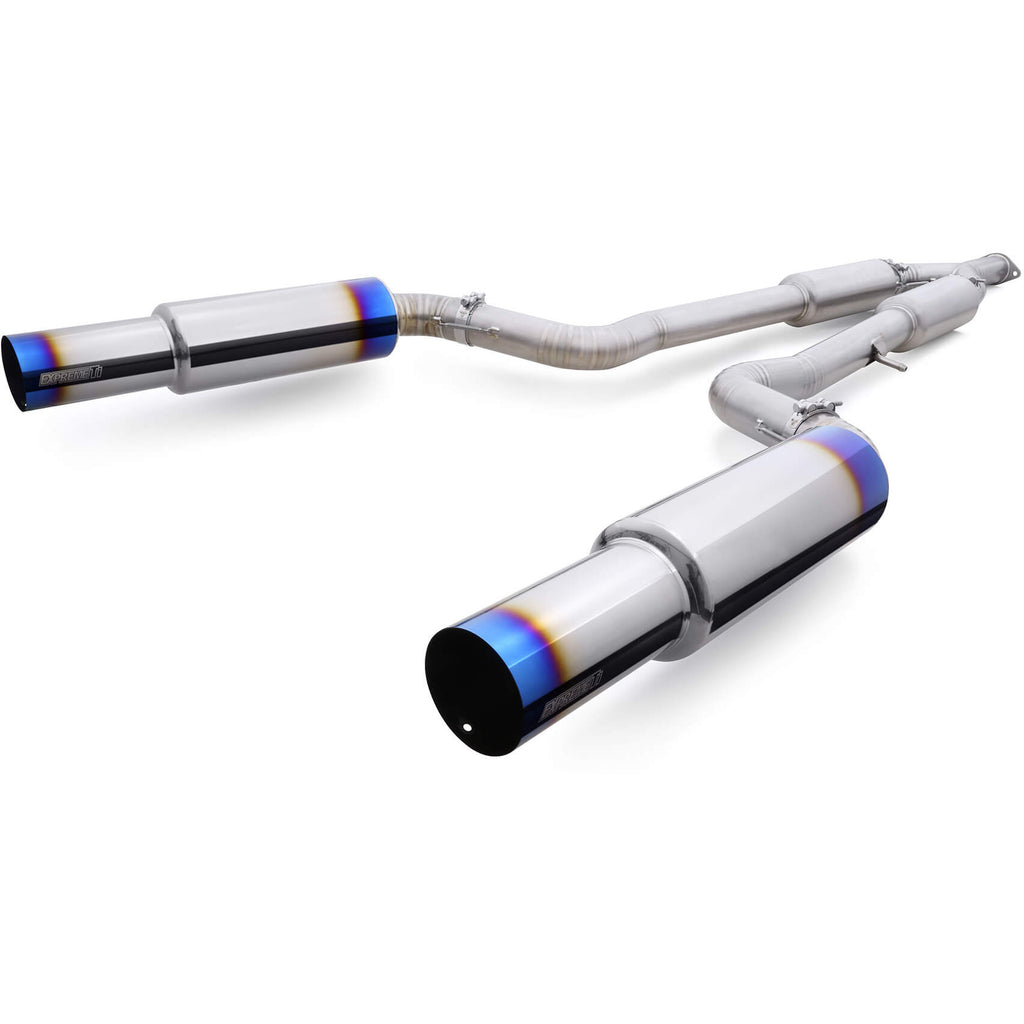 Tomei Expreme Ti Titanium Cat-Back Exhaust (Type-D Dual Exit), Infiniti Q50 - Angle 2