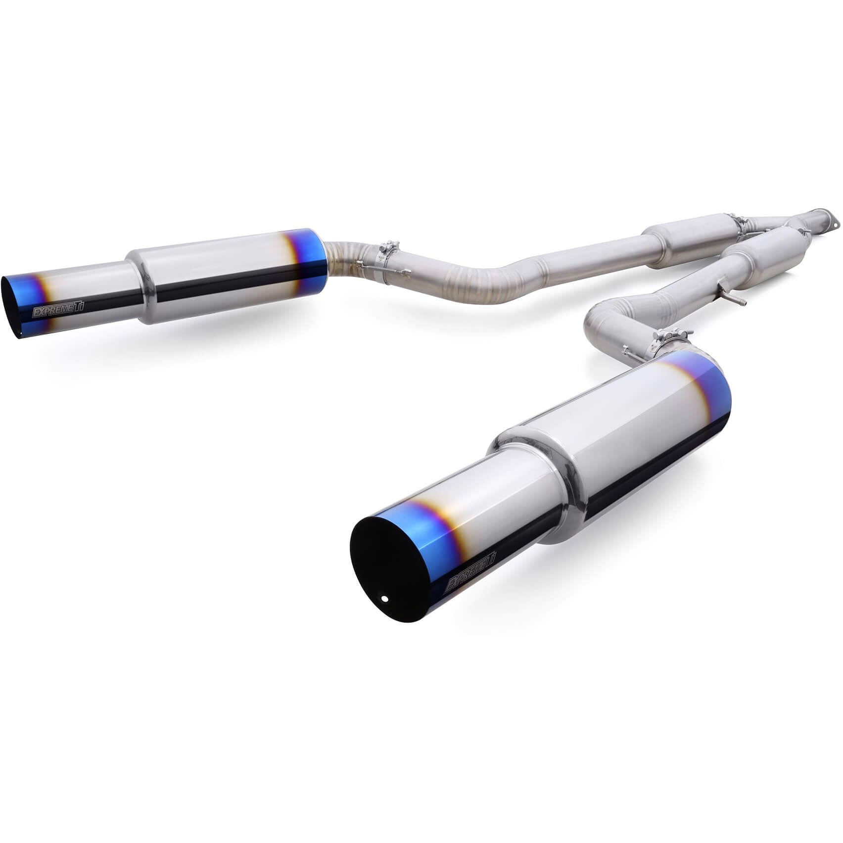 Tomei Expreme Ti Titanium Cat-Back Exhaust (Type-D Dual Exit), Infiniti Q50 - Angle 2