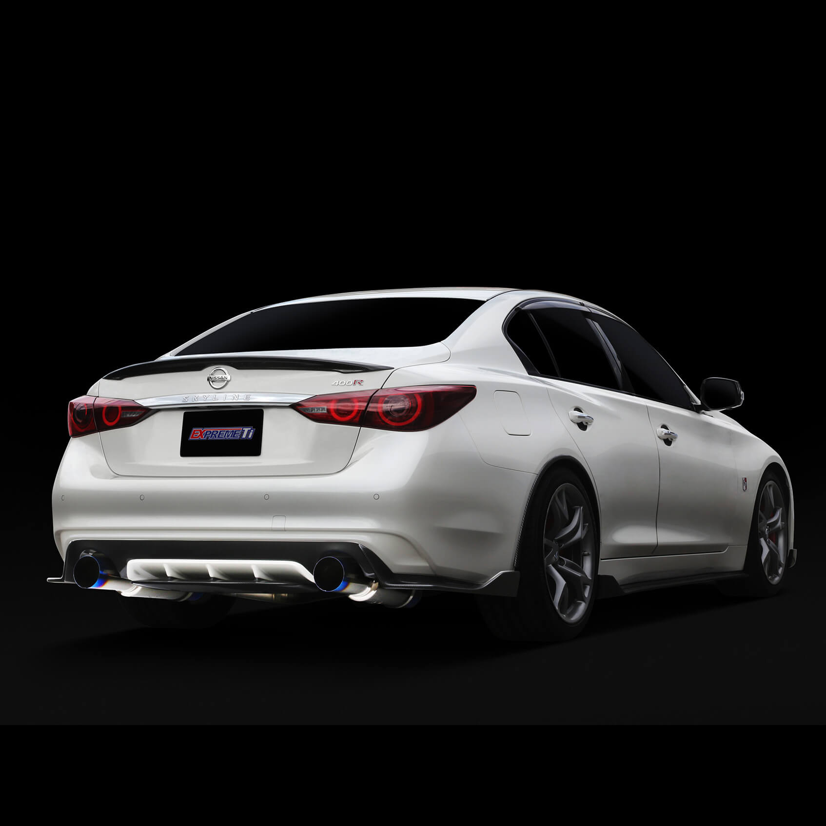 Tomei Expreme Ti Titanium Cat-Back Exhaust (Type-D Dual Exit), Infiniti Q50 - Angle 4