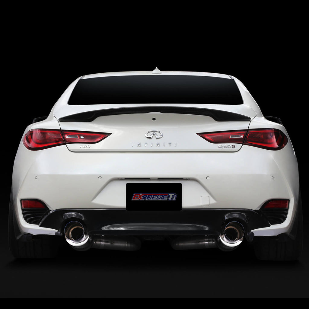 Tomei Expreme Ti Titanium Cat-Back Exhaust (Type-D Dual Exit), Infiniti Q60 - Angle 3