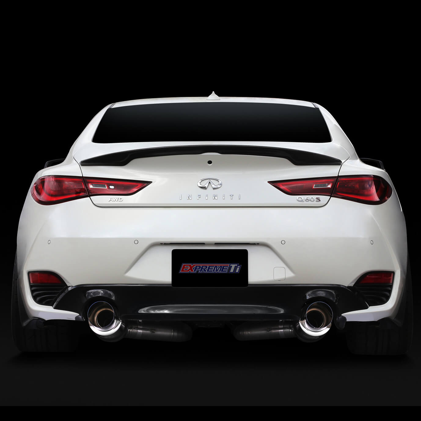 Tomei Expreme Ti Titanium Cat-Back Exhaust (Type-D Dual Exit), Infiniti Q60 - Angle 3