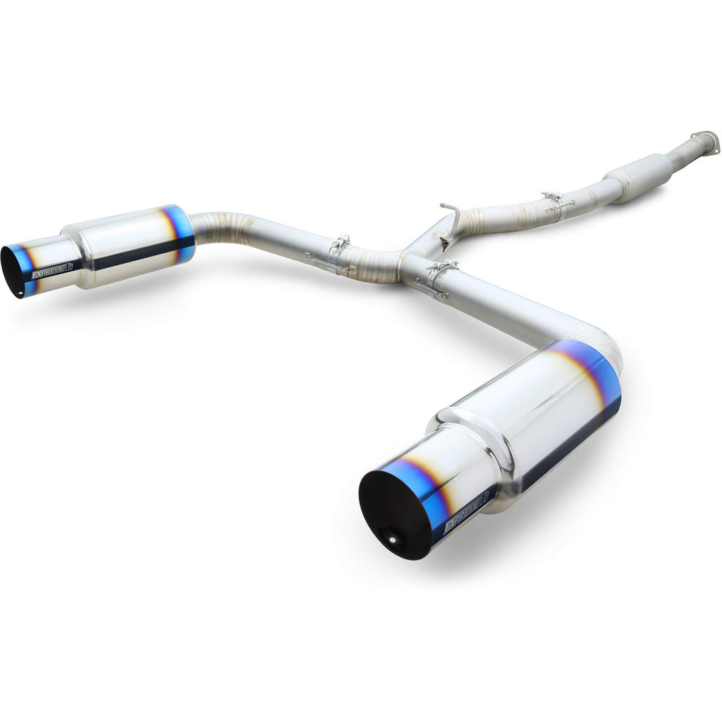 Tomei Expreme Ti Titanium Cat-Back Exhaust (Type-D Dual Exit), 2008-2021 WRX & 2011-2021 STi (Sedan) - Angle 2