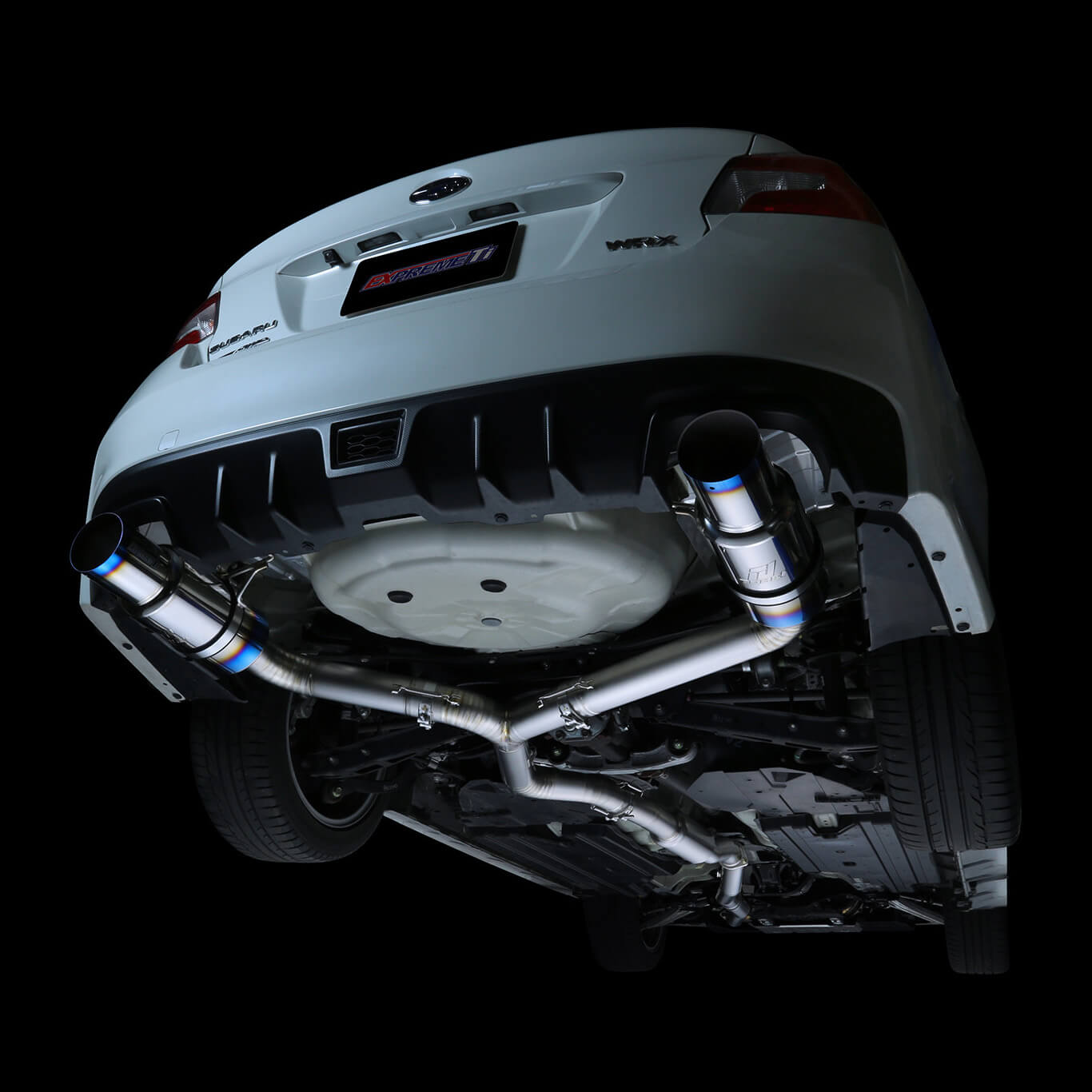 Tomei Expreme Ti Titanium Cat-Back Exhaust (Type-D Dual Exit), 2008-2021 WRX & 2011-2021 STi (Sedan) - Angle 6
