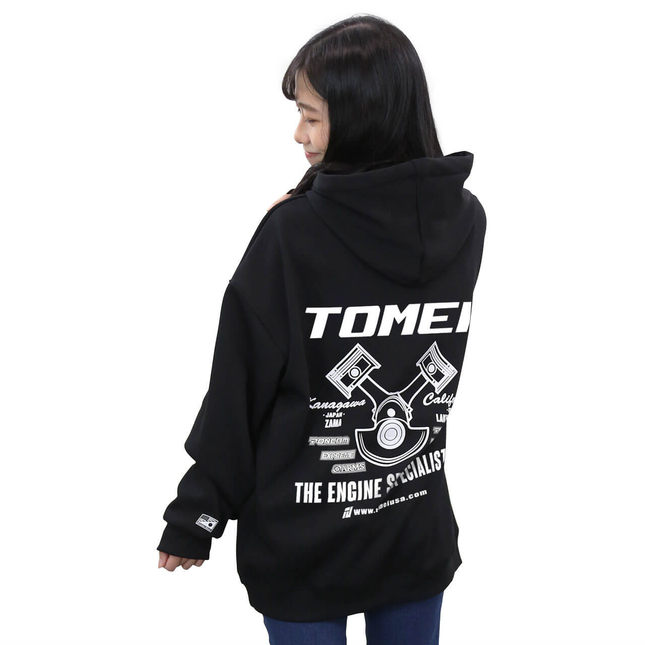 Tomei Hoodie Sweatshirt 2024 Logo - Black