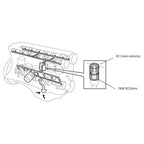 Tomei Oil Gallery Orifice, RB26DETT - Angle 2