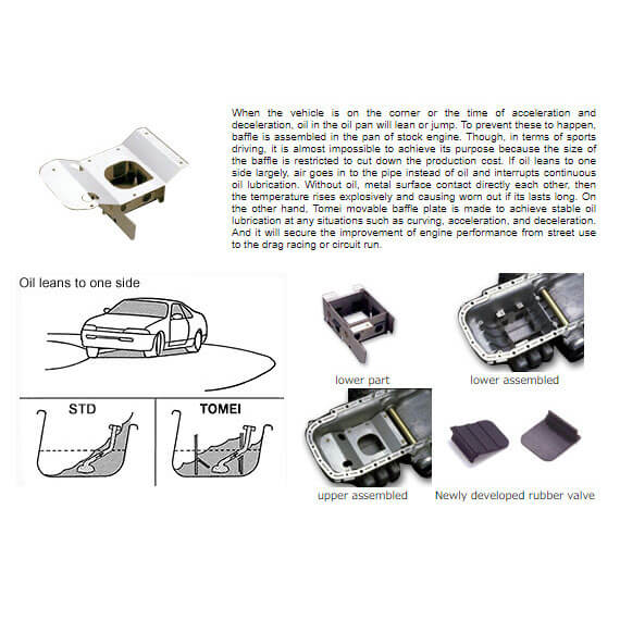 Tomei Oil Pan Baffle Plate, RB26DETT - Angle 2