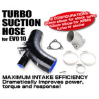 Tomei Silicone Turbo Suction Hose (60mm), 2008-2015 EVO X - Angle 2