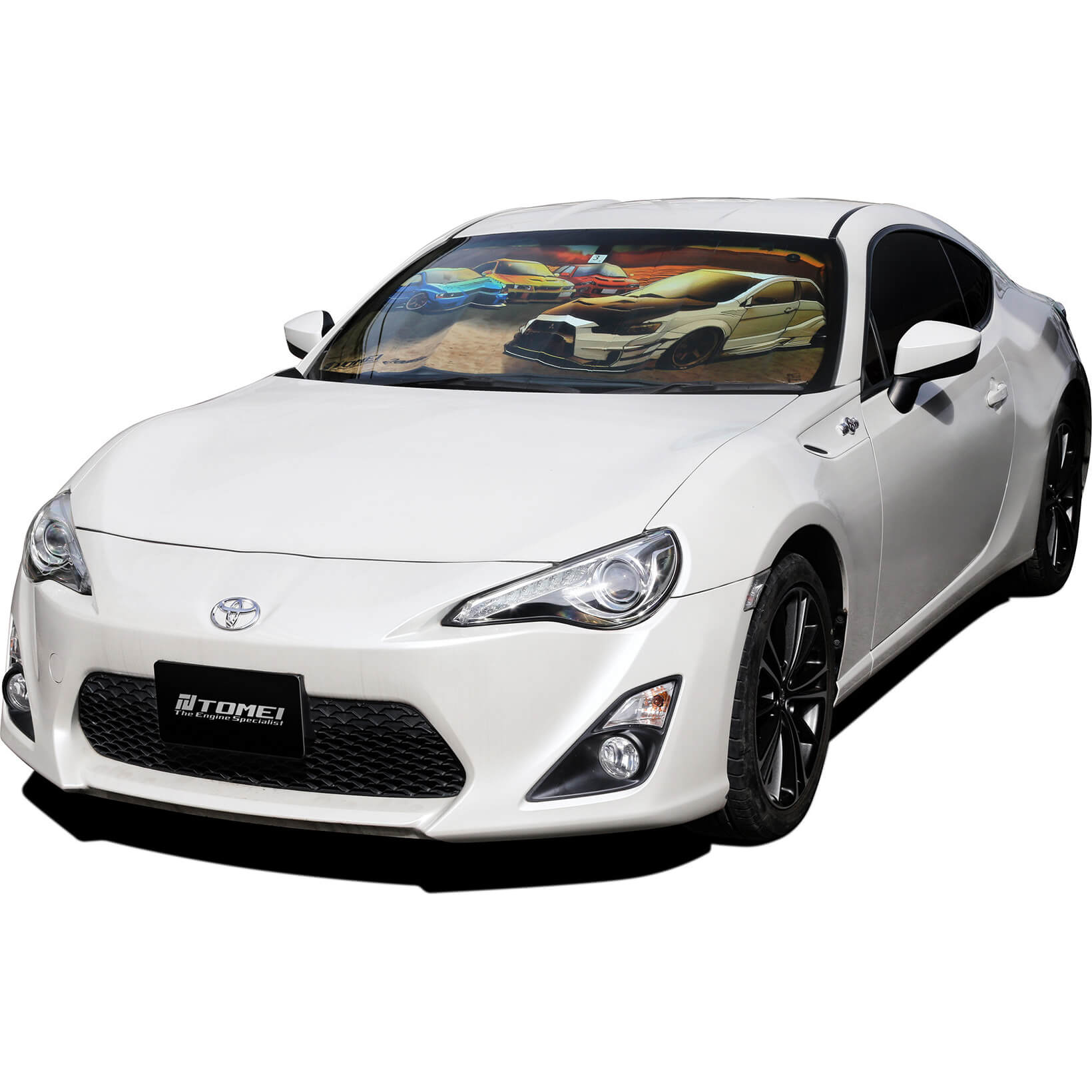 Tomei Sun Shade EVO Sunset Lake Kawaguchi (59x28in) - Angle 2