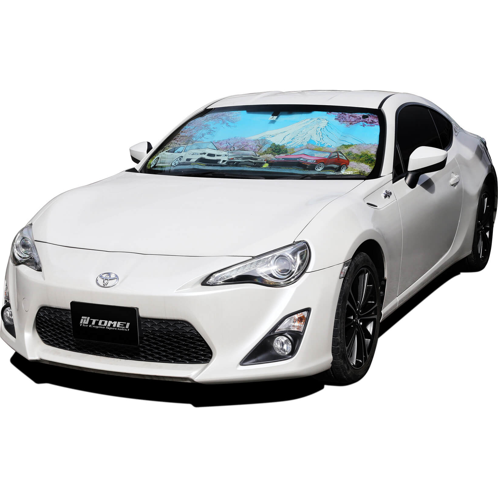 Tomei Sun Shade GDB/BNR32/AE86 Cherry Blossom Mt. Fuji (59x28in) - Angle 2