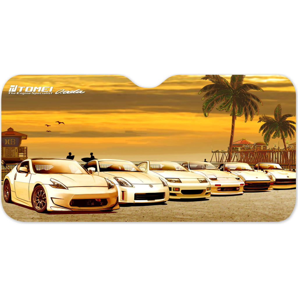 Tomei Sun Shade Z Car Sunset Hungtington Beach (59x28in)