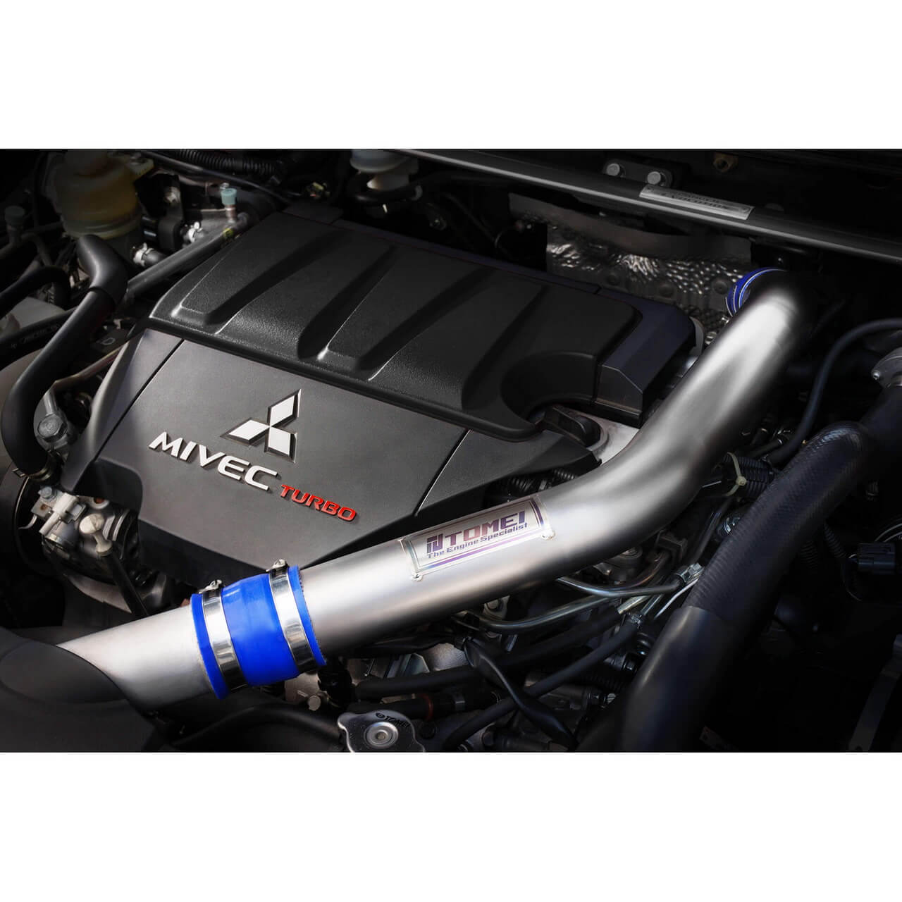Tomei Titanium Upper Intercooler Pipe, 2008-2015 EVO X - Angle 2