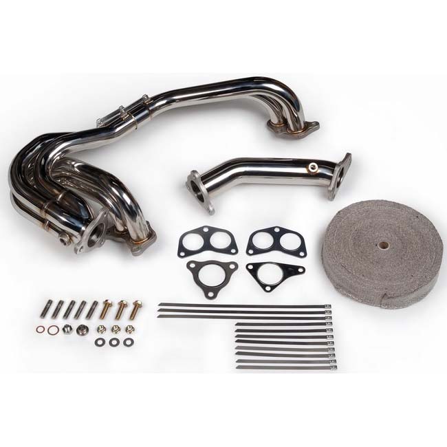 Tomioka Racing Unequal Length Exhaust Header (Single Scroll), 2002-2014 WRX & 2004-2021 STi - Angle 4