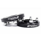 Torque Solution Aluminum Wheel Spacer: 56mm Hub 5x100 - 25mm, 2002-2014 WRX & 2013+ BRZ/FR-S/86/GR86 - Angle 2