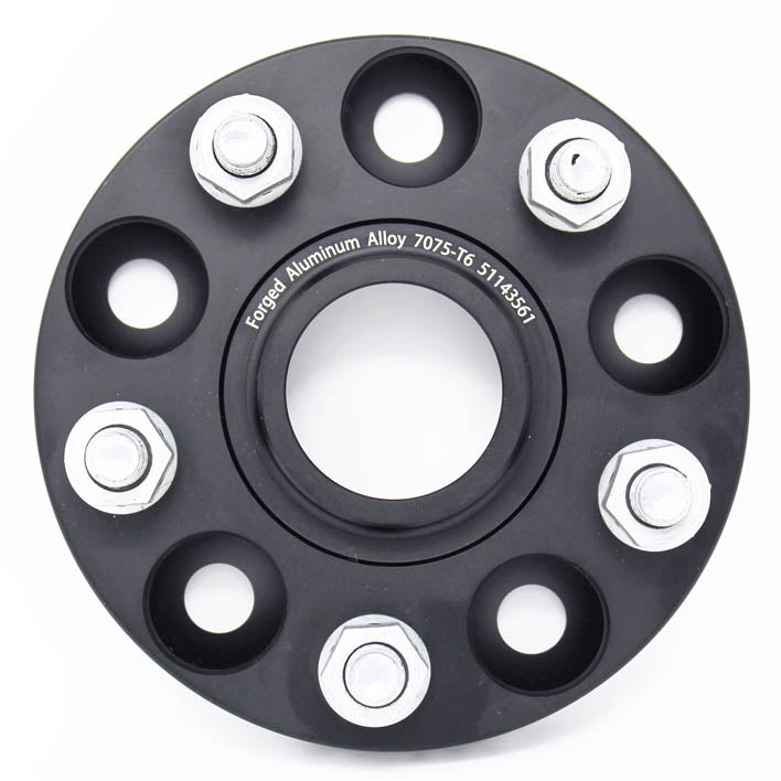 Torque Solution Aluminum Wheel Spacer: 56mm Hub 5x100 - 25mm, 2002-2014 WRX & 2013+ BRZ/FR-S/86/GR86 - Angle 3